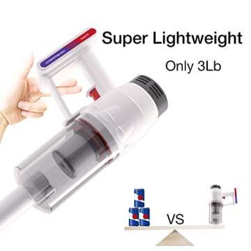 KEROMEE Cordless Vacuum Cleaner, Handheld 5-in-1 Small Stick Lightweight Vacuum Car Vacuum for Pet Hair Hardwood Floor Cleaning