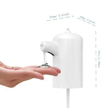 Automatic Liquid Soap Dispenser Pump for Regular Mouth Bottles, Standard (20 mm - 33mm / 0.79 in- 1.26 in) Neck Size, Upgraded Adjustable Rechargeable Touchless Hand Sanitizer Dispenser