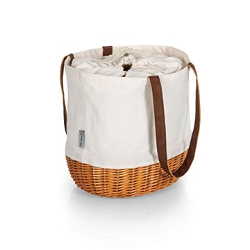 Coronado Canvas and Willow Basket Tote by Picnic Time