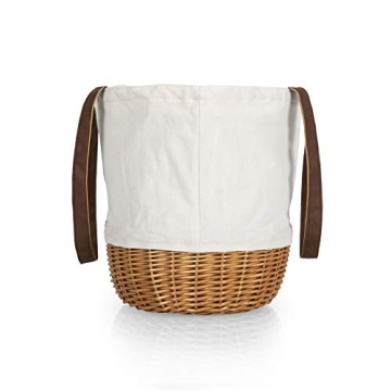 Coronado Canvas and Willow Basket Tote by Picnic Time