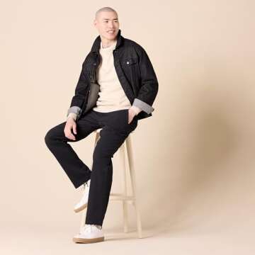 Amazon Essentials Men's Crewneck Sweater, 100% Cotton, Oatmeal Heather, Medium, Big & Tall Options Available