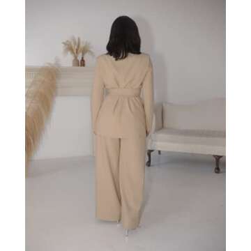 The Drop Women's Travertine Belted Blazer by @idesign8, 2X, Plus Size