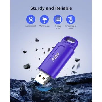 Aiibe 128GB USB 3.0 Flash Drive 5 Pack for Quick Storage
