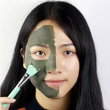 LORMAY 7 Pcs Silicone Brush applicator kit for UV Resin Epoxy Art Crafting and Cream Makeup Products (Mint Green)