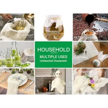 Premium Organic Cheese Cloths for Sustainable Cooking & Crafts