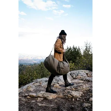 Stansport Canvas Deluxe Duffel Bag Heavy-Duty Travel Camping