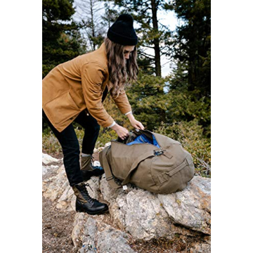 Stansport Canvas Deluxe Duffel Bag Heavy-Duty Travel Camping