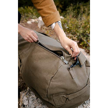 Stansport Canvas Deluxe Duffel Bag Heavy-Duty Travel Camping