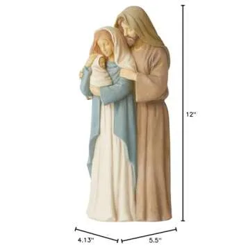 Enesco Foundations Holy Family Masterpiece Figurine, 12 Inch, Multicolor