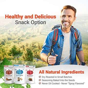 SuperSeedz Dry Roasted Pumpkin Seeds - Sea Salt Pepitas, Whole 30, Paleo, Vegan & Keto Snacks, 8g Pl...