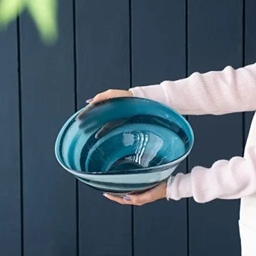 A&B Home Unique Blue and White Decorative Bowl for Home