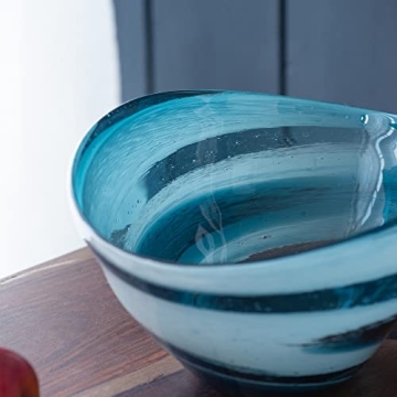 A&B Home Unique Blue and White Decorative Bowl for Home