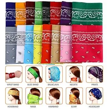 16 Different Bandanas for Party & Outdoor Use - Unisex