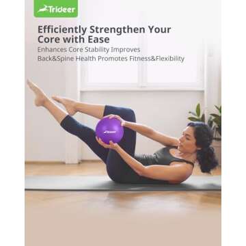 Trideer 9 Inch Pilates Ball for Core Training & Yoga