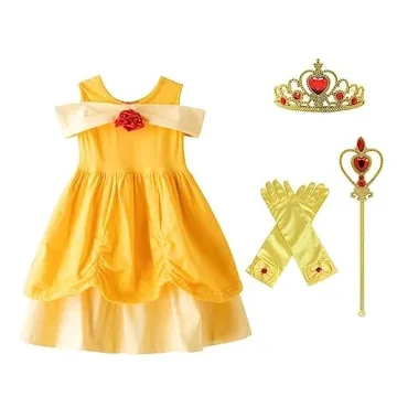 Dressy Daisy Princess Costume for Toddler Girls Halloween Birthday Party Dress Up with Accessories F...