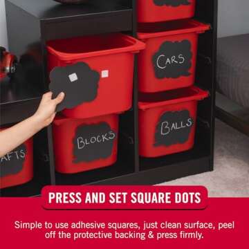 VELCRO Brand Sticky-Back Fasteners, Removable Adhesive, 0.88" X 0.88", White, 12 count (Pack of 1)