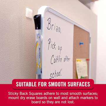 VELCRO Brand Sticky-Back Fasteners, Removable Adhesive, 0.88" X 0.88", White, 12 count (Pack of 1)