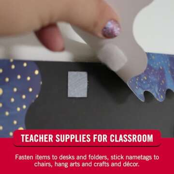 VELCRO Brand Sticky-Back Fasteners, Removable Adhesive, 0.88" X 0.88", White, 12 count (Pack of 1)