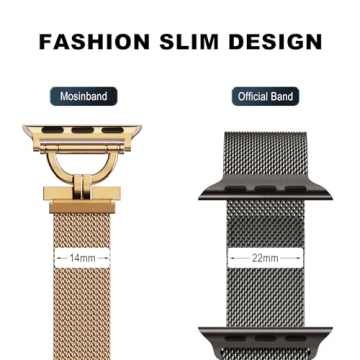 Rose Gold Stainless Steel Mesh Loop Band for Apple Watch