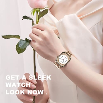 Rose Gold Stainless Steel Mesh Loop Band for Apple Watch