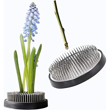 JUSTDOLIFE Ikebana Kenzan Flower Frog - Premium Metal Flower Arranger Tool