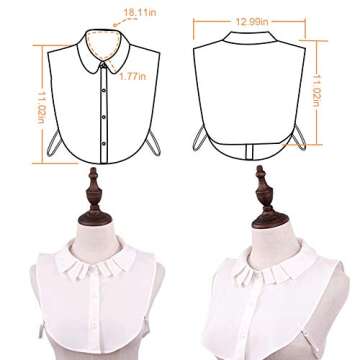 Joyci Detachable Peter Pan Shirt Collar for Women