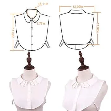 Joyci Detachable Peter Pan Shirt Collar for Women