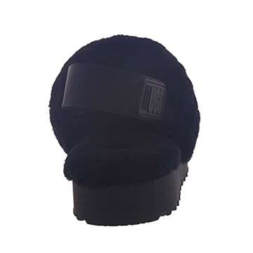 UGG Women's Super Fluff Slipper, BLACK, 8