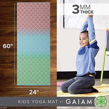 Gaiam Kids Yoga Mat for Fun Yoga Sessions
