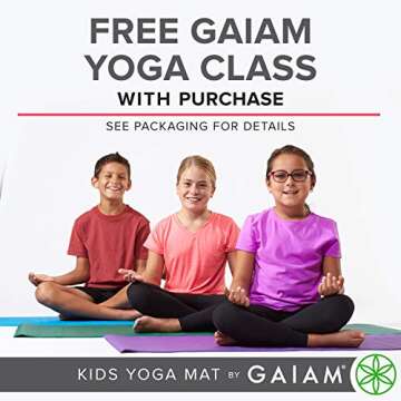 Gaiam Kids Yoga Mat for Fun Yoga Sessions