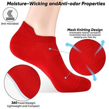 ATBITER Ankle Socks for Women Thin Athletic Running Low Cut Tab Socks Sports No Show Socks 6/10-Pairs