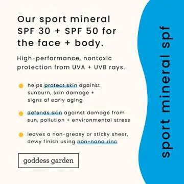 Goddess Garden - Sport SPF 30 Mineral Sunscreen Continuous Lotion Spray - Sensitive Skin, Reef Safe, Sheer Zinc, Titanium, Water Resistant, Non-Nano, Vegan, Leaping Bunny Cruelty-Free - 6 oz Bottle