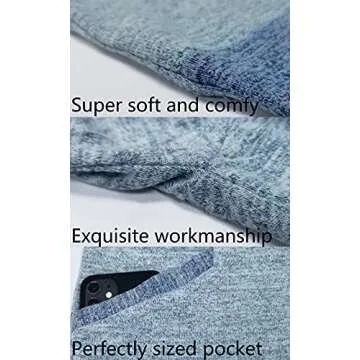 GADEWAKE Womens Casual Color Block Long Sleeve Round Neck Pocket T Shirts Blouses Sweatshirts Tops Gray Blue