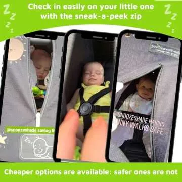 Universal Fit Sunshade with Blackout Cover for Babies