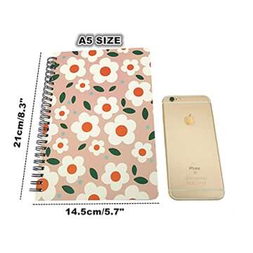 ALIMITOPIA 4 Pack A5 Spiral Notebook Journal,Wirebound Ruled Sketch Book NotePad Diary Memo Planner,...