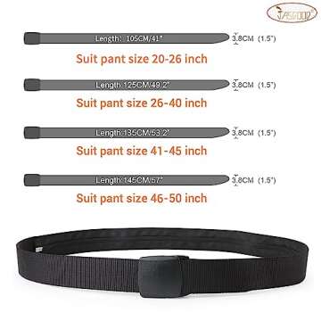 JASGOOD Travel Security Money Belt with Hidden Money Pocket - Cashsafe Anti-Theft Wallet Unisex Nickel free Nylon Belt
