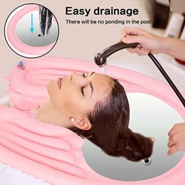 Portable Inflatable Shampoo Basin for In-Bed Hair Washing