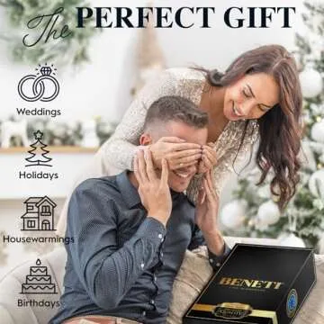 BENETI Luxury Glass Cups, Highball Drinking Glasses Set of 4 | Made in Europe | Clear Glasses Set, Perfect for Party's and Gifts for Men and Women (Stylish | 18 ounces)