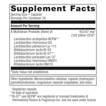 Metagenics UltraFlora BiomePro - Daily Multistrain Probiotic - Digestive Health* - Immune Support Supplement* - Shelf-Stable Probiotic - 30 Capsules