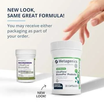 Metagenics UltraFlora BiomePro - Daily Multistrain Probiotic - Digestive Health* - Immune Support Supplement* - Shelf-Stable Probiotic - 30 Capsules