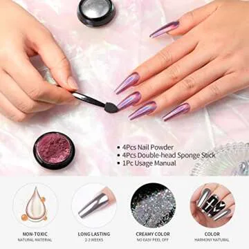 Born Pretty Chrome Nail Powder Set for Stunning Nail Art