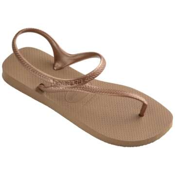 Havaianas Women's Flash Urban Flip Flop Sandal,Rose Gold,35/36 BR (6 M US)