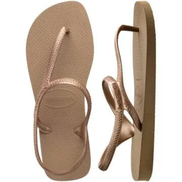 Havaianas Women's Flash Urban Flip Flop Sandal,Rose Gold,35/36 BR (6 M US)