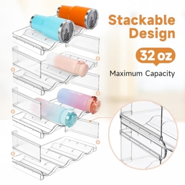 Spospo Stackable Water Bottle Organizer for Cabinet Storage