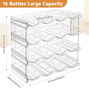 Spospo Stackable Water Bottle Organizer for Cabinet Storage