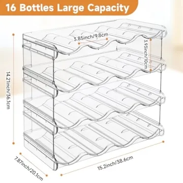 Spospo Stackable Water Bottle Organizer for Cabinet Storage