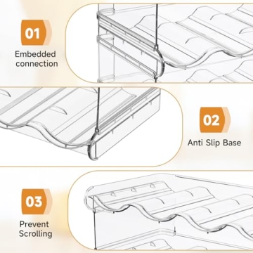 Spospo Stackable Water Bottle Organizer for Cabinet Storage