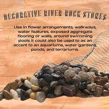 Katzco Decorative River Rock Stones for Home and Garden
