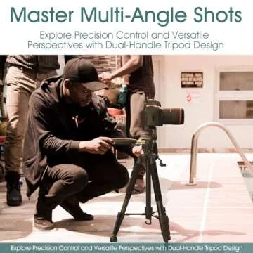 UBeesize 74" Camera Tripod with Phone Holder and Remote, Heavy Duty Tripod Stand with Portable Bag f...