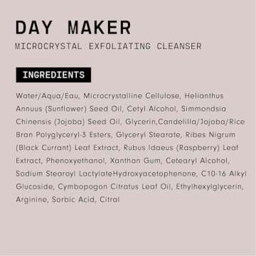 Versed Day Maker Microcrystal Exfoliating Cleanser - Creamy Facial Wash Helps Clear Dead Skin Cells - Microcrystalline, Biodegradable Alternative to Microbeads - Vegan (3 fl oz)